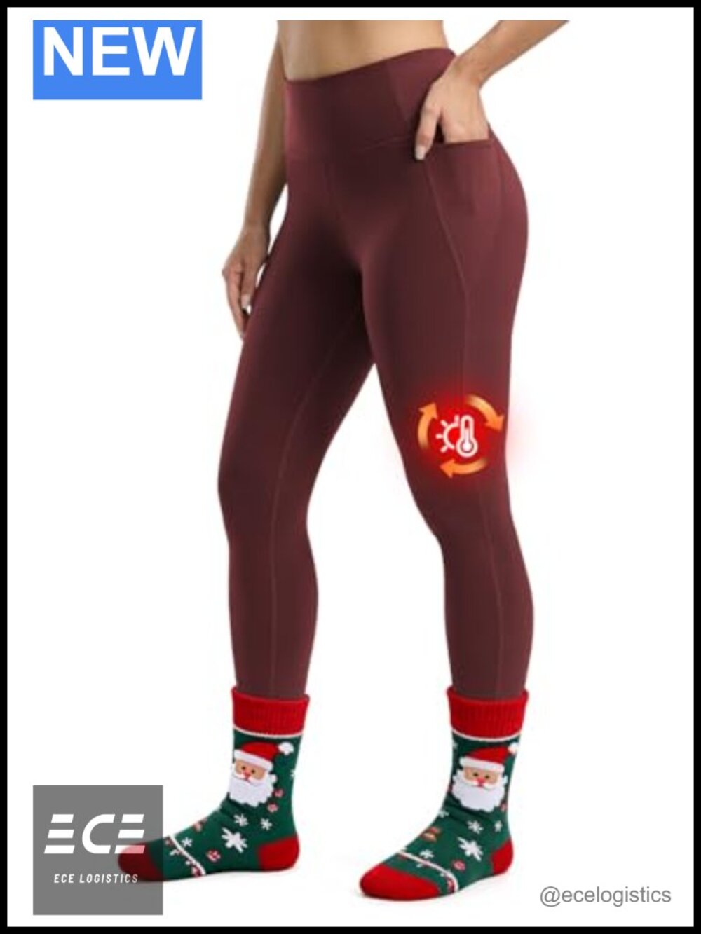 Fleece Lined Thermal Leggings High Waist Flare Bootcut Pants Pockets